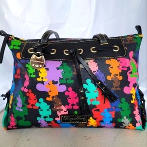 Dooney Bourke Disney Mickey Mouse Silhouettes Wonder Tassel Tote Purse 2010